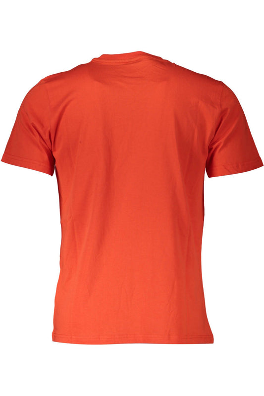 Vibrant Red Printed Cotton Tee
