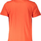 Chic Red Cotton Tee with Iconic Logo