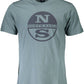 Green Cotton Logo Tee with Stylish Print