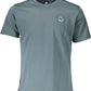 Chic Green Round Neck Tee with Logo Detail