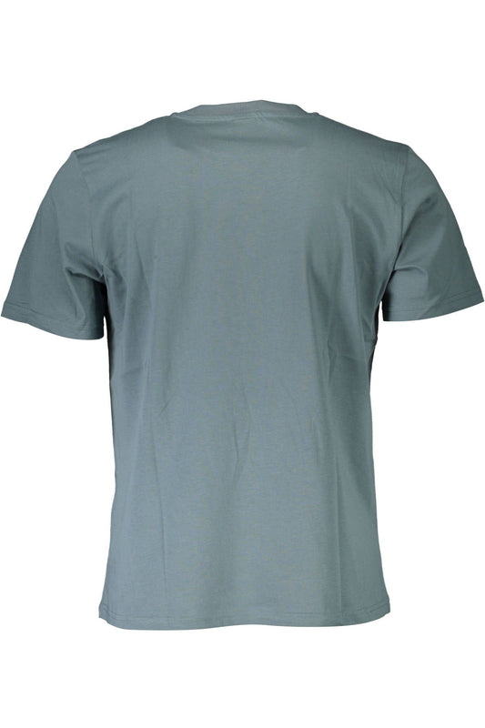 Chic Green Round Neck Tee with Logo Detail
