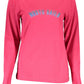 Chic Pink Round Neck Long Sleeve Tee