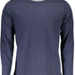 Chic Blue Contrast Detail Long Sleeve Tee