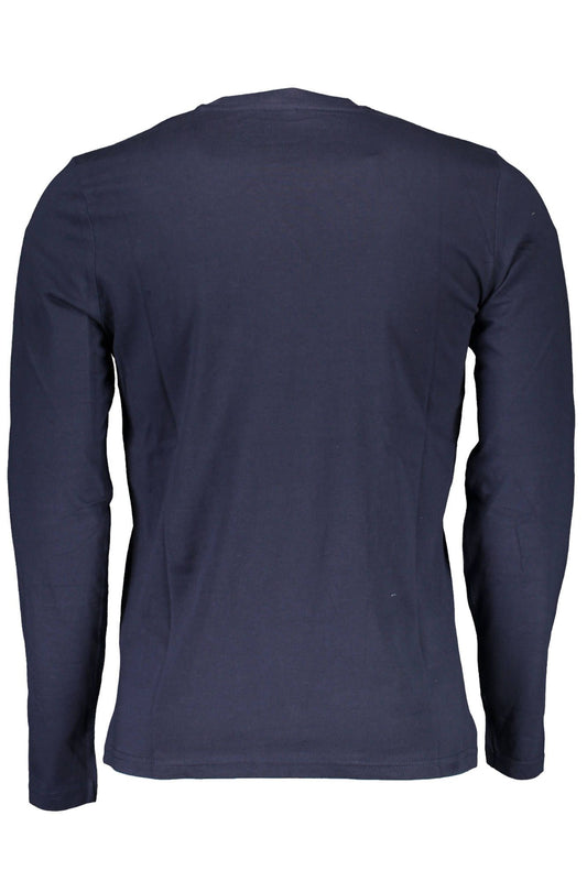 Blue Long Sleeve Tee with Signature Print