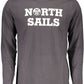 Elegant Gray Long-Sleeve Cotton Tee