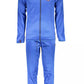Elegant Blue Full Zip Sweater Suit