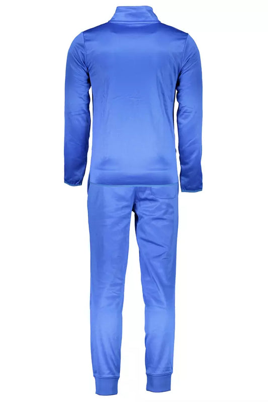 Elegant Blue Full Zip Sweater Suit