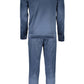 Elegant Blue Polyester Suit Set