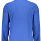 Blue Poly Sweater with Trendy Applications