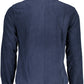 Sleek Blue Long-Sleeved Zip Sweatshirt