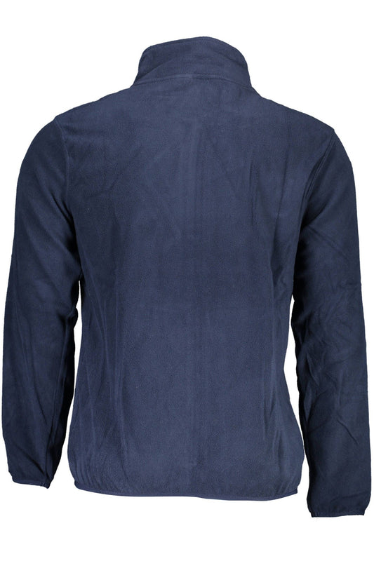 Sleek Blue Long-Sleeved Zip Sweatshirt