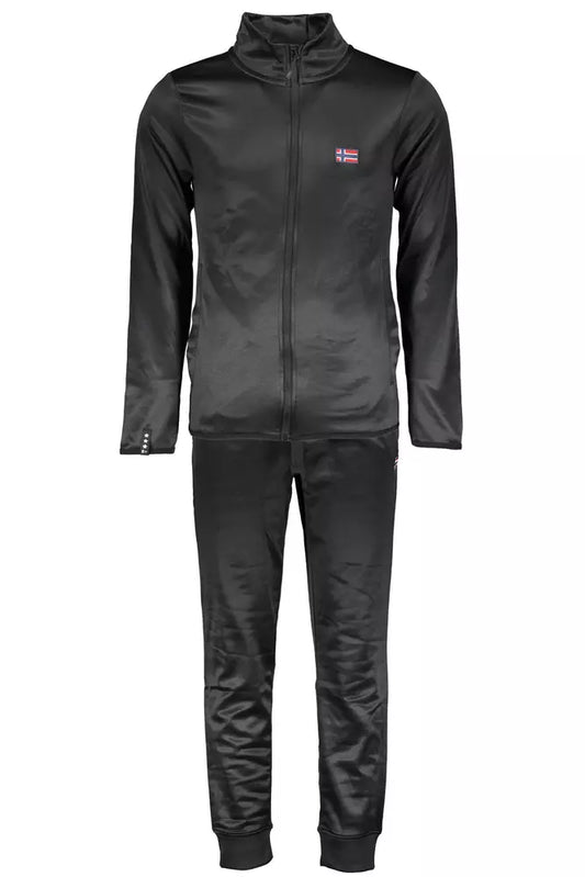 Sleek Black Tracksuit with Logo Detailing