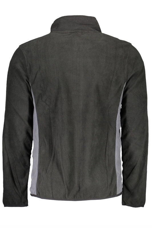 Sleek Black Long-Sleeved Zip Sweatshirt