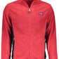 Red Contrast Zip Sweater with Pockets