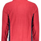 Red Contrast Zip Sweater with Pockets