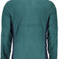 Green Contrast Detail Zip Sweater