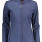 Chic Blue Sportswear Jacket with Removable Hood