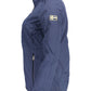 Chic Blue Sportswear Jacket with Removable Hood