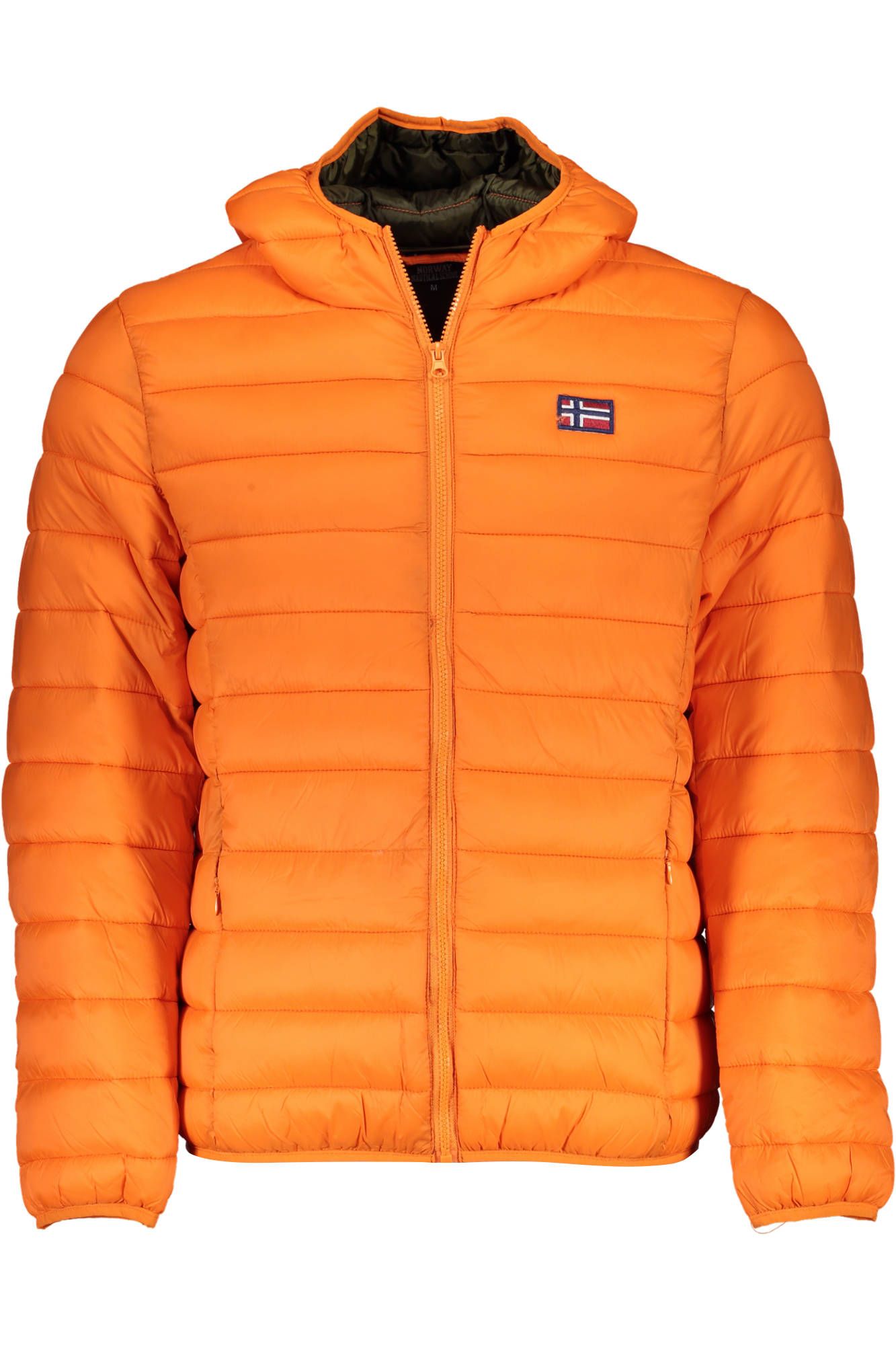 Chic Orange Hooded Jacket for Men