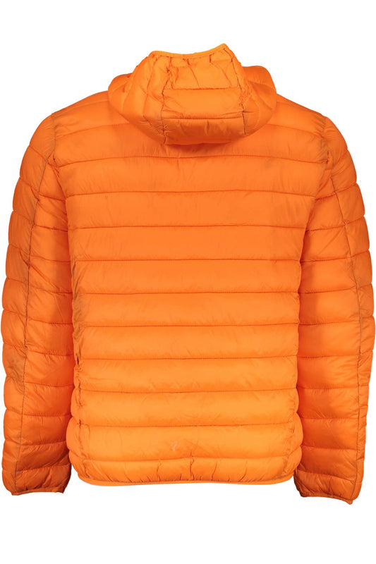 Chic Orange Hooded Jacket for Men