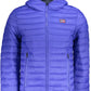 Sleek Blue Polyamide Hooded Jacket