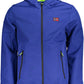 Sleek Blue Soft Shell Men's Jacket with Hood