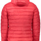 Exquisite Red Polyamide Hooded Jacket