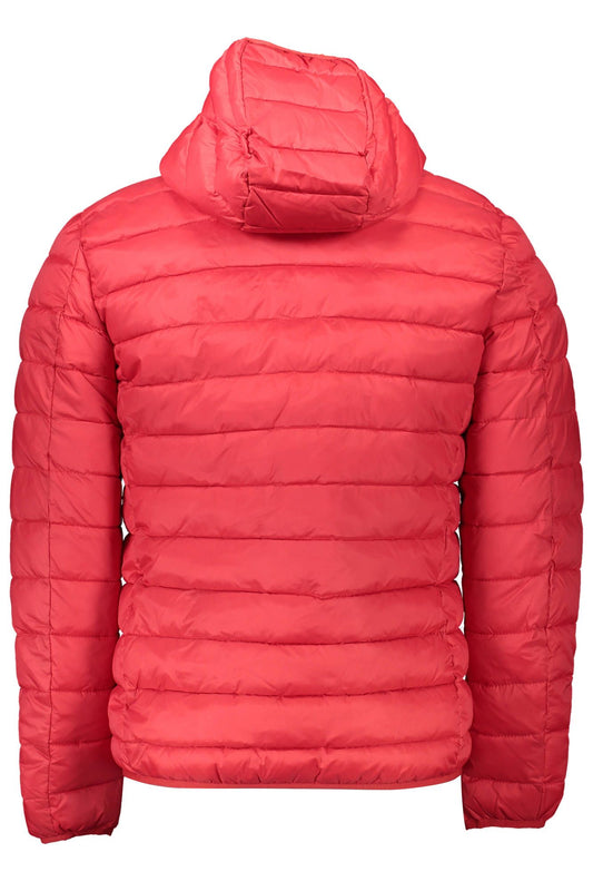 Exquisite Red Polyamide Hooded Jacket