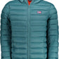 Elegant Green Polyamide Hooded Jacket