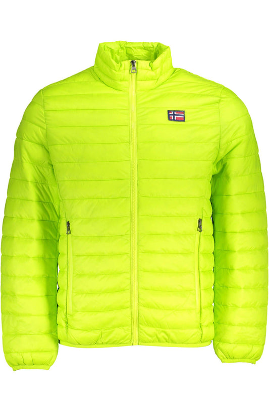 Chic Green Polyamide Jacket for Men