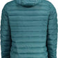 Elegant Long-Sleeved Hooded Green Jacket