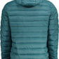 Elegant Green Polyamide Hooded Jacket