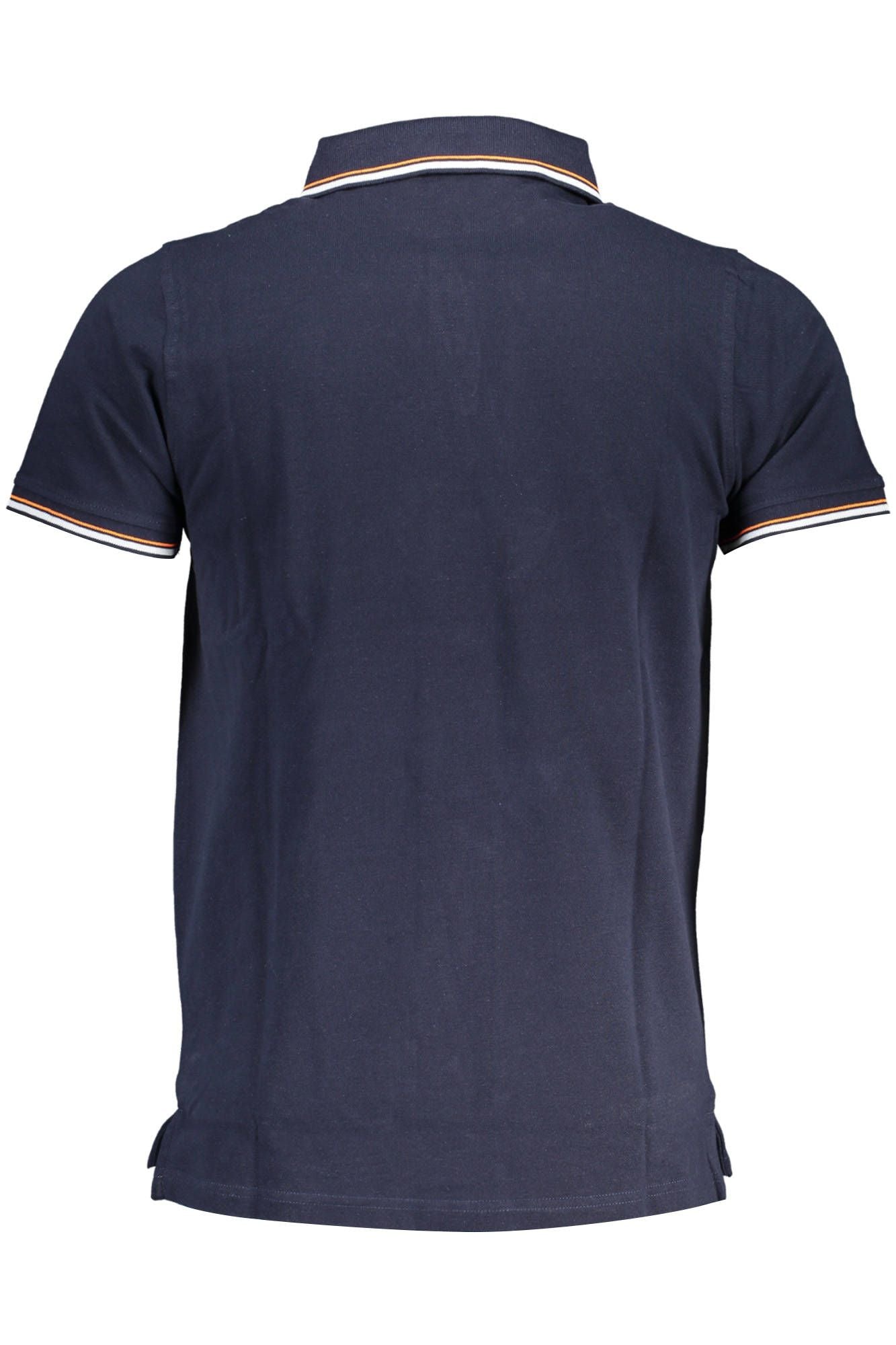 Classic Blue Polo with Contrasting Accents