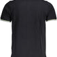 Elegant Short-Sleeved Black Polo with Contrasts
