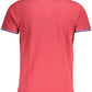 Chic Contrast Detail Red Polo Shirt