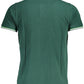 Elegant Green Polo with Contrasting Accents