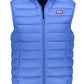 Chic Sleeveless Blue Polyamide Jacket