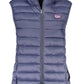 Sleek Sleeveless Men's Blue Polyamide Jacket