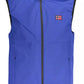Sleek Soft Shell Sleeveless Zip Jacket in Blue