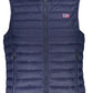 Sleek Sleeveless Down Vest in Blue