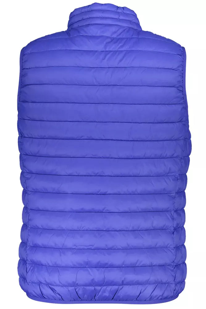 Sleek Sleeveless Down Vest in Blue