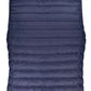 Sleek Sleeveless Down Vest in Blue