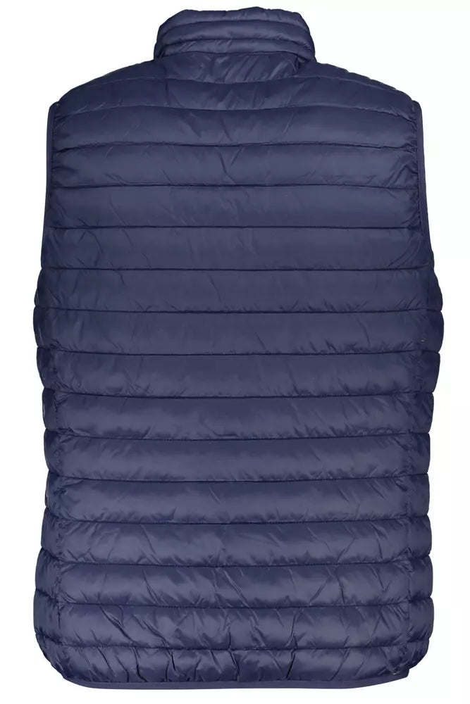 Sleek Sleeveless Down Vest in Blue