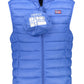 Chic Sleeveless Blue Polyamide Jacket