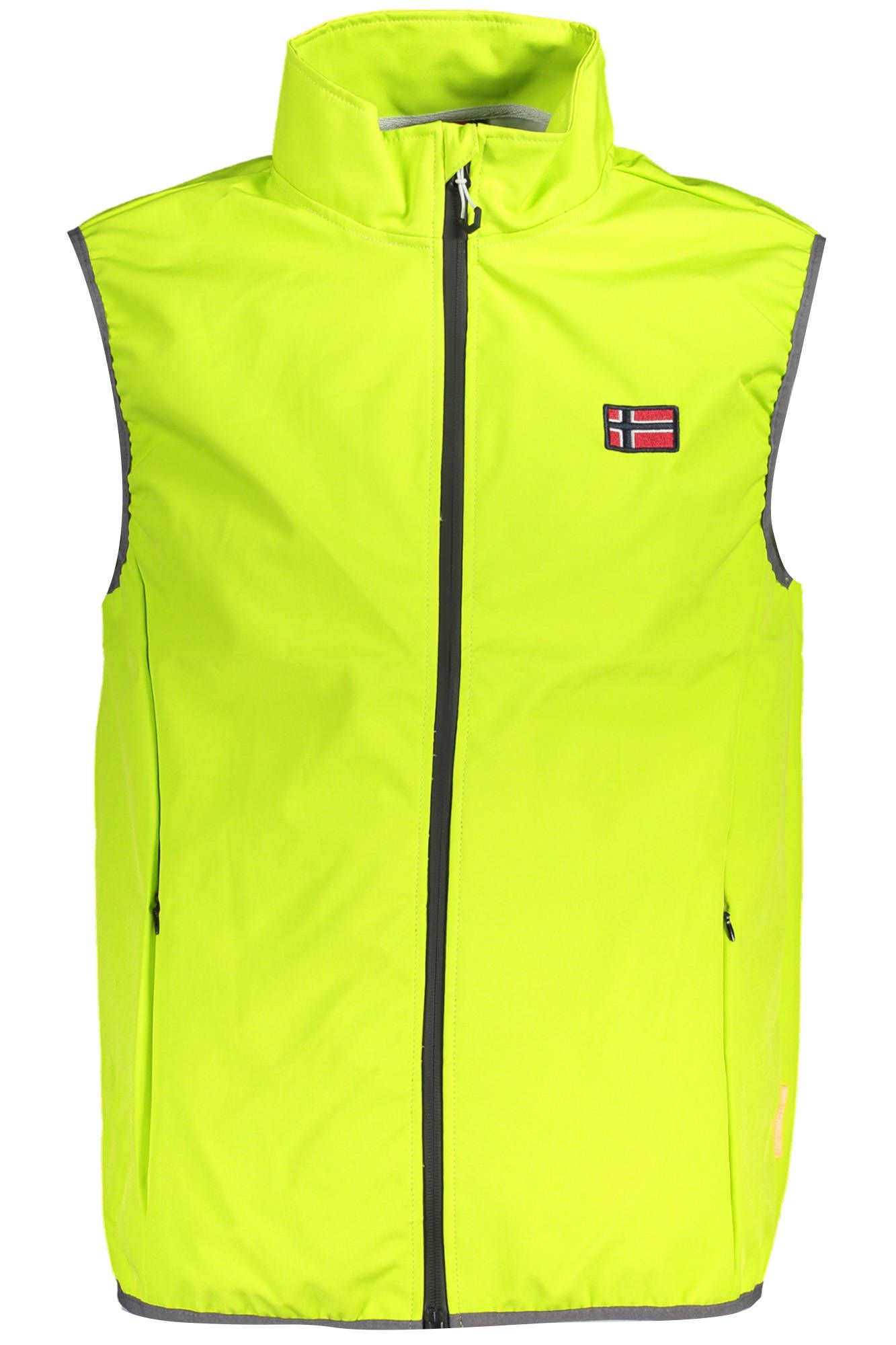 Sleek Sleeveless Soft Shell Jacket in Vibrant Yellow