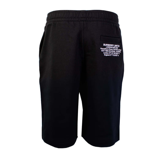 Elegant Black Cotton Sweatshorts