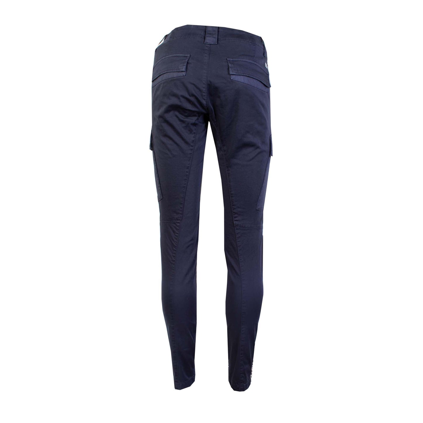 Sleek Slim Fit Cotton Cargo Pants - Blue