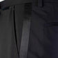 Elegant Black Wool Tuxedo Trousers