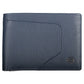 Elegant Blue Leather Bifold Wallet with RFID Blocker
