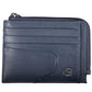 Sleek Blue Leather Card Holder with RFID Blocker